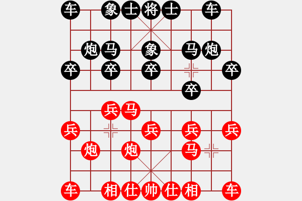 象棋棋譜圖片：老魏[1245437518] -VS- 星星[510938376] - 步數(shù)：10 