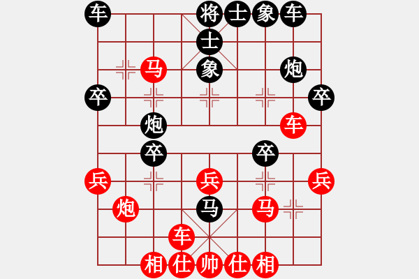 象棋棋譜圖片：第70局 紅起左橫車守左肋,黑補右士右炮巡河(三) - 步數(shù)：28 