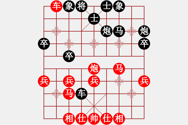 象棋棋譜圖片：宣城胖盼(先勝)陳雨婷中炮過河車對左三步虎Ｂ２４第1.PGN - 步數(shù)：40 