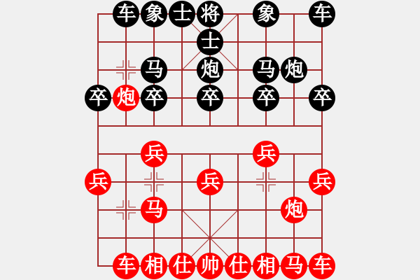 象棋棋譜圖片：負分太后 魚[紅] -VS- ╅ω獨行俠[黑](1) - 步數(shù)：10 