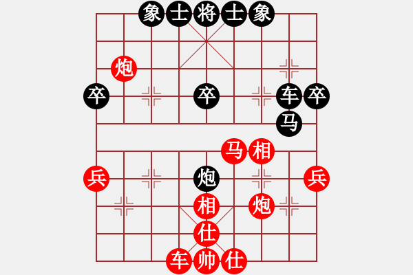 象棋棋譜圖片：后勝網(wǎng)絡(luò)棋手（起馬對(duì)中炮） - 步數(shù)：40 