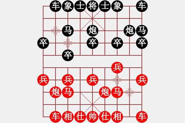 象棋棋譜圖片：士角炮S1 - 步數(shù)：10 