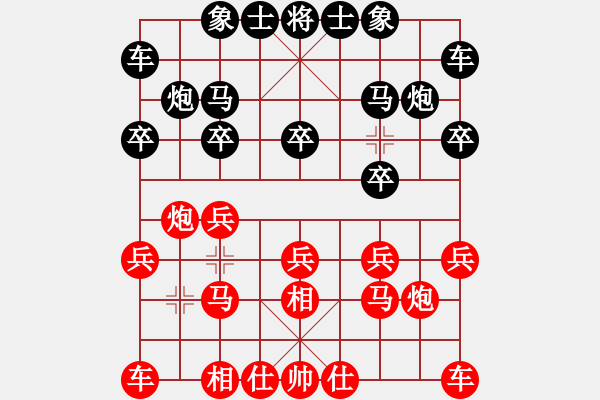 象棋棋譜圖片：廣東省二沙體育訓(xùn)練中心 張學(xué)潮 和 中國(guó)煤礦體育協(xié)會(huì) 程龍 - 步數(shù)：10 