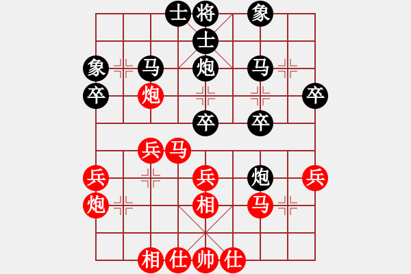 象棋棋譜圖片：旋風(fēng)V7.0先勝旋風(fēng)V5.0（中炮應(yīng)仕角炮） - 步數(shù)：30 