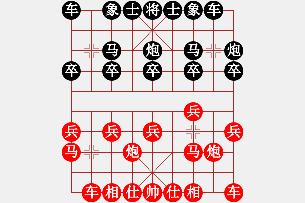 象棋棋譜圖片：隨意走走(6段)-和-煮酒論棋雄(9段) - 步數(shù)：10 