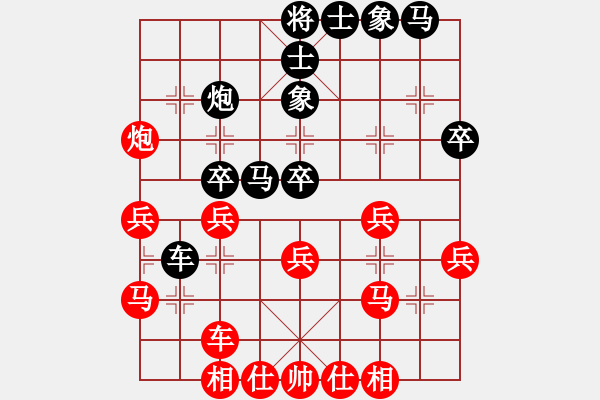 象棋棋譜圖片：上海金外灘象棋隊 駱航遠 勝 浙江省智力運動管理中心 方曄 - 步數(shù)：30 