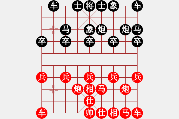 象棋棋譜圖片：過(guò)宮炮應(yīng)飛相（業(yè)四升業(yè)五評(píng)測(cè)對(duì)局）我后勝 - 步數(shù)：10 