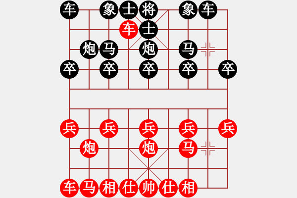 象棋棋谱图片：刘俊胜冯锡东 - 步数：10 