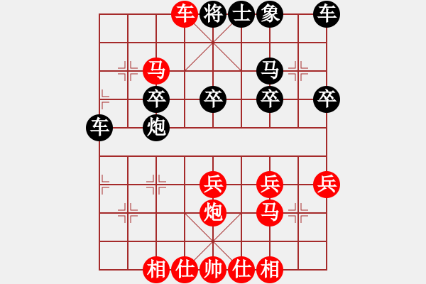 象棋棋譜圖片：bbboy002[紅] -VS- 小龍兒777[黑] - 步數(shù)：33 