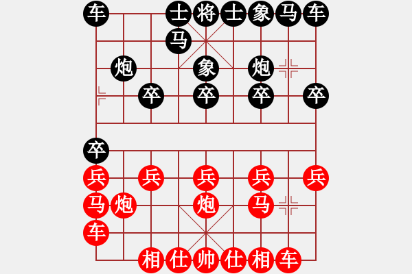 象棋棋譜圖片：芳棋(純?nèi)讼缕澹893812128] -VS- 秦人[2297459099] - 步數(shù)：10 