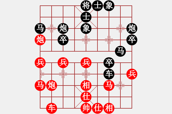 象棋棋譜圖片：荊州神州行(5段)-負(fù)-沒(méi)有佩服誰(shuí)(2段) - 步數(shù)：30 