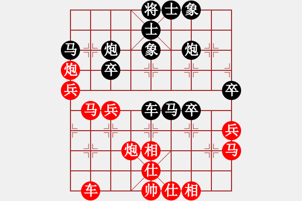 象棋棋譜圖片：荊州神州行(5段)-負(fù)-沒(méi)有佩服誰(shuí)(2段) - 步數(shù)：40 