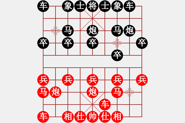 象棋棋谱图片：男子组 7-22 云南 雷凯程红先负 湖南 罗兆林 - 步数：10 