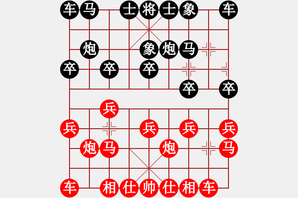 象棋棋譜圖片：鴛鴦屏風(fēng)馬(5弦)-勝-qwerasdzx(9弦) - 步數(shù)：10 