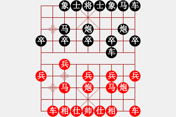 象棋棋譜圖片：1 - 步數(shù)：10 