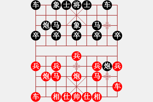 象棋棋譜圖片：B07 中炮對(duì)左炮封車 水Shui 勝 朱育良 - 步數(shù)：10 