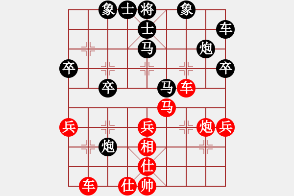 象棋棋譜圖片：我是棋盲(2段)-勝-粱山黎明(3段) - 步數(shù)：40 