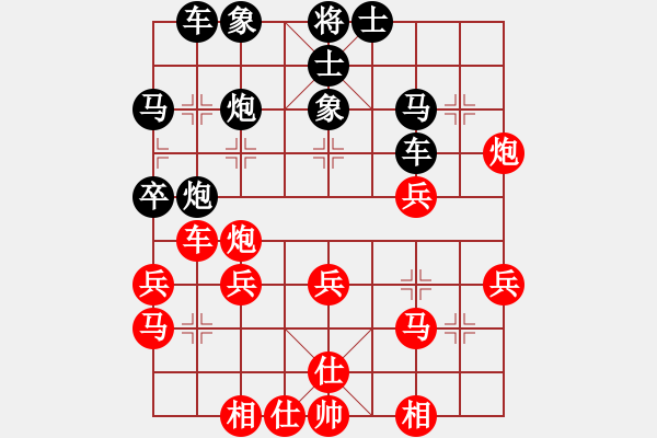 象棋棋譜圖片：一地物主(1段)-負(fù)-tianzhusha(1段) - 步數(shù)：30 