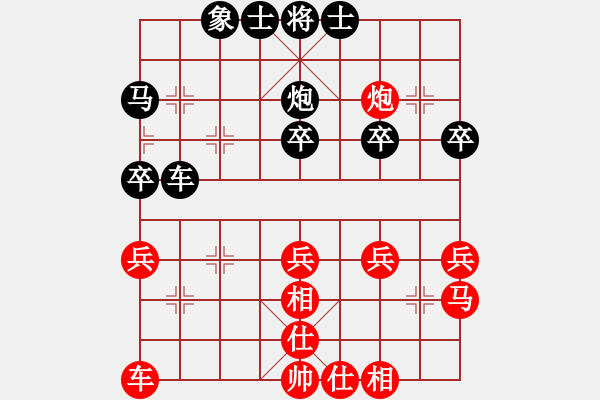 象棋棋譜圖片：浙江省棋類協(xié)會(huì) 申恩炫 和 上海市象棋協(xié)會(huì) 段建國 - 步數(shù)：30 