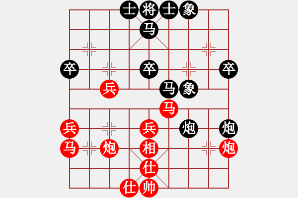 象棋棋譜圖片：番棋鎮(zhèn)玉田(6級)-負(fù)-山雞(7級) 4關(guān)1 - 步數(shù)：40 