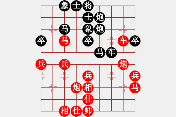 象棋棋譜圖片：鈍刀慢劍斬(7段)-負-二流高手(8段) - 步數(shù)：40 