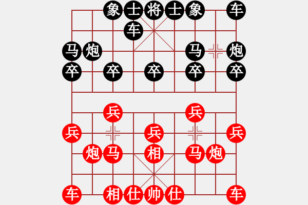 象棋棋谱图片：杨建浩(7段)-胜-郎中先生(5段) - 步数：10 