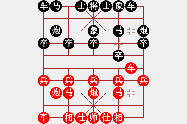 象棋棋譜圖片：1577局 B00-中炮局-旋風(fēng)九專雙核 紅先負(fù) 小蟲引擎25層 - 步數(shù)：10 