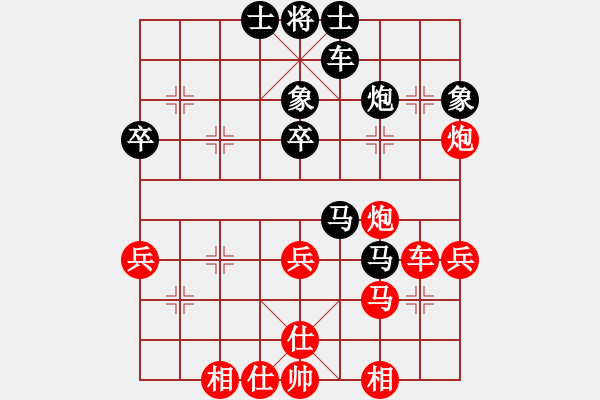 象棋棋譜圖片：第二輪 寶雞隊(duì)邊小強(qiáng)先勝漢中隊(duì)楊玉新 - 步數(shù)：40 