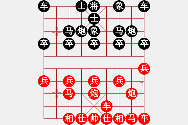 象棋棋譜圖片：胡一刀[紅] -VS- xiaoxu[黑] - 步數(shù)：10 