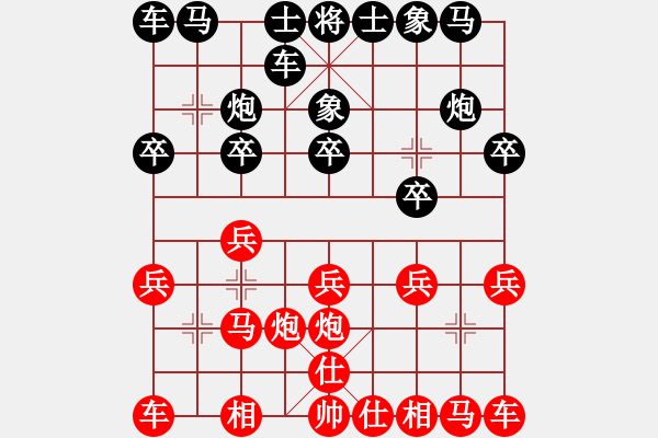 象棋棋谱图片：孙思祺(1段)-胜-包头小刀(2段) - 步数：10 