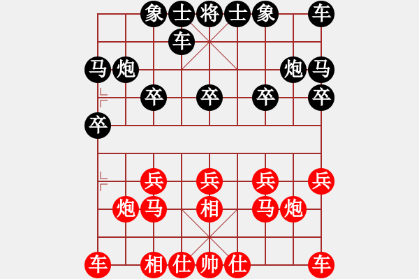 象棋棋譜圖片：象棋愛好者 VS 中級棋士 - 步數(shù)：10 