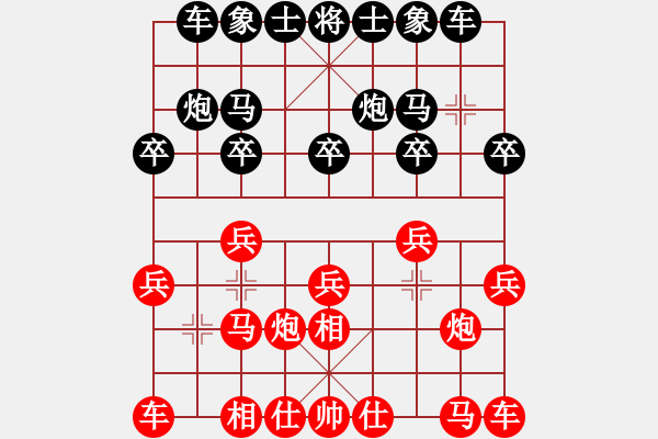 象棋棋谱图片：吉林省棋牌管理中心 王廓 和 中国棋院杭州分院 茹一淳 - 步数：10 