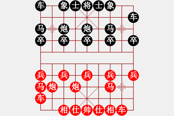 象棋棋譜圖片：仙居小飛[紅] -VS- 學(xué)習(xí)[黑] - 步數(shù)：10 