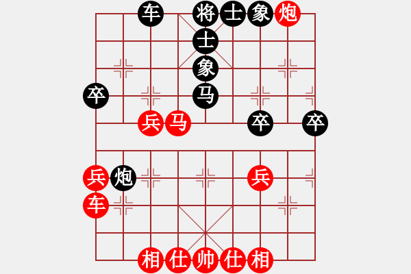 象棋棋谱图片：zzxxzubc(9段)-和-浙江二台(人王) - 步数：40 