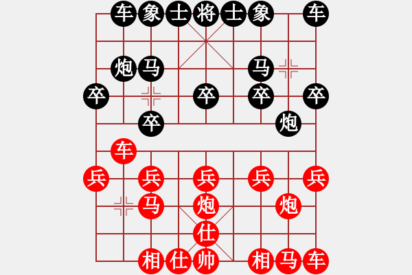 象棋棋譜圖片：屏風(fēng)馬應(yīng)中炮巡河車（業(yè)四升業(yè)五評(píng)測(cè)對(duì)局）我后勝 - 步數(shù)：10 