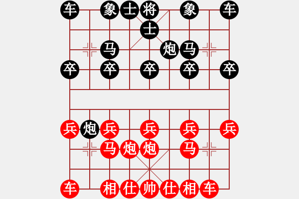 象棋棋譜圖片：中炮對(duì)反宮馬五六炮 - 步數(shù)：10 