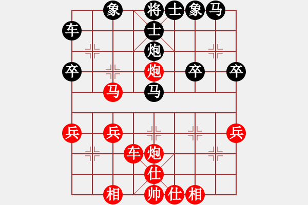 象棋棋譜圖片：中炮三兵對(duì)屏風(fēng)馬 - 步數(shù)：30 