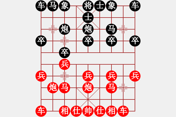 象棋棋譜圖片：午夜狂奔紅負(fù)小雙慢刀〖仙人指路轉(zhuǎn)左中炮對(duì)卒底炮轉(zhuǎn)順炮〗｛注｝ - 步數(shù)：10 