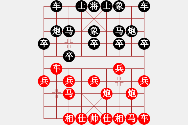 象棋棋谱图片：小头目[红] -VS- 我心飞翔[黑] - 步数：10 