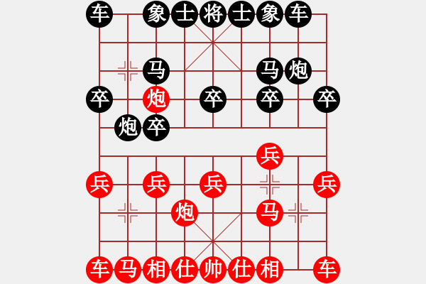 象棋棋譜圖片：-  佳佳象棋  -   米酒(7段) vs 長安棋社萬(4段) 紅 方  投 子 認(rèn) 負(fù) > - 步數(shù)：10 