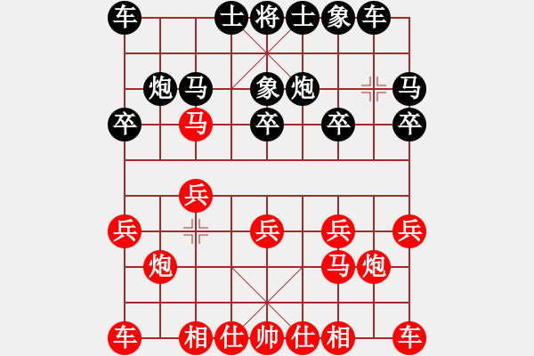 象棋棋譜圖片：負(fù)分太后 魚[紅] -VS- 無(wú)道[黑] - 步數(shù)：10 