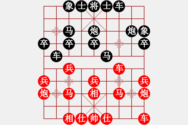 象棋棋譜圖片：中國(guó)澳門(mén) 曹巖磊 和 中國(guó)河南 姚洪新 - 步數(shù)：20 