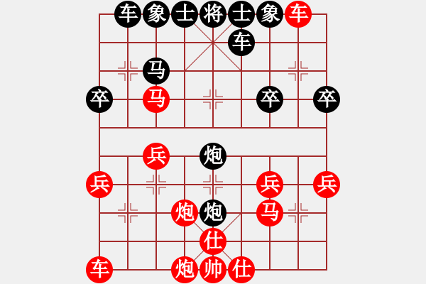 象棋棋譜圖片：老人家[2415912172] -VS- 橫才俊儒[292832991] - 步數(shù)：30 