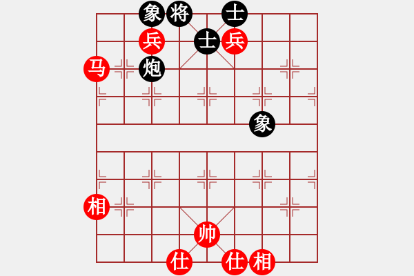 象棋棋譜圖片：姚氏手工面(1段)-和-瓦崗翟讓(8級(jí)) - 步數(shù)：100 