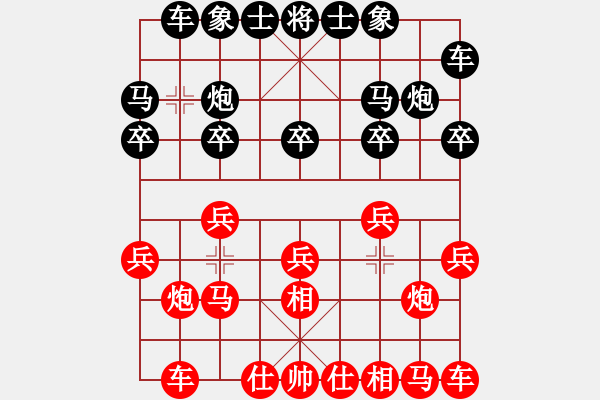 象棋棋譜圖片：一鳴泉[紅先負(fù)] -VS- 贏一盤實(shí)在難[黑] 仙人指路飛相對(duì)卒底炮 - 步數(shù)：10 