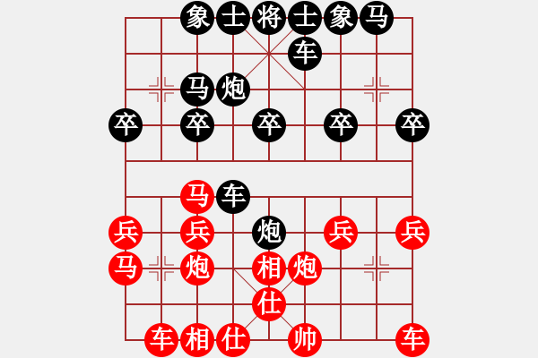 象棋棋譜圖片：┞☆平安是?！瞟蘙973521455] -VS- 橫才俊儒[292832991] - 步數(shù)：20 