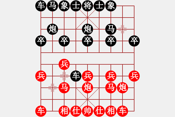 象棋棋譜圖片：因為所以[1245437518] -VS- 靜靜的咖啡[2865434024] - 步數(shù)：10 