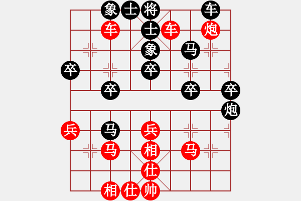 象棋棋譜圖片：E04 馬 紅4車一平二 紅5仕六進(jìn)五 1659 我負(fù) 15回合被對(duì)手巡河炮抽取一車 對(duì)手 2450 - 步數(shù)：40 