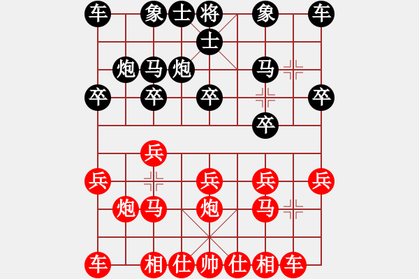 象棋棋譜圖片：中炮對過宮炮 - 步數(shù)：10 