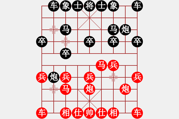 象棋棋譜圖片：吾小笨笨(7段)-和-雪域銀翼(月將) - 步數(shù)：10 